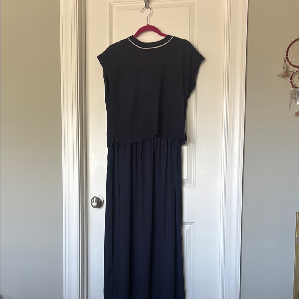 Elegant Navy Maxi Dress /NWT / sz M / Max Studio
